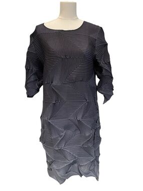 Alquema Annie Pleated Textured Shift Dress